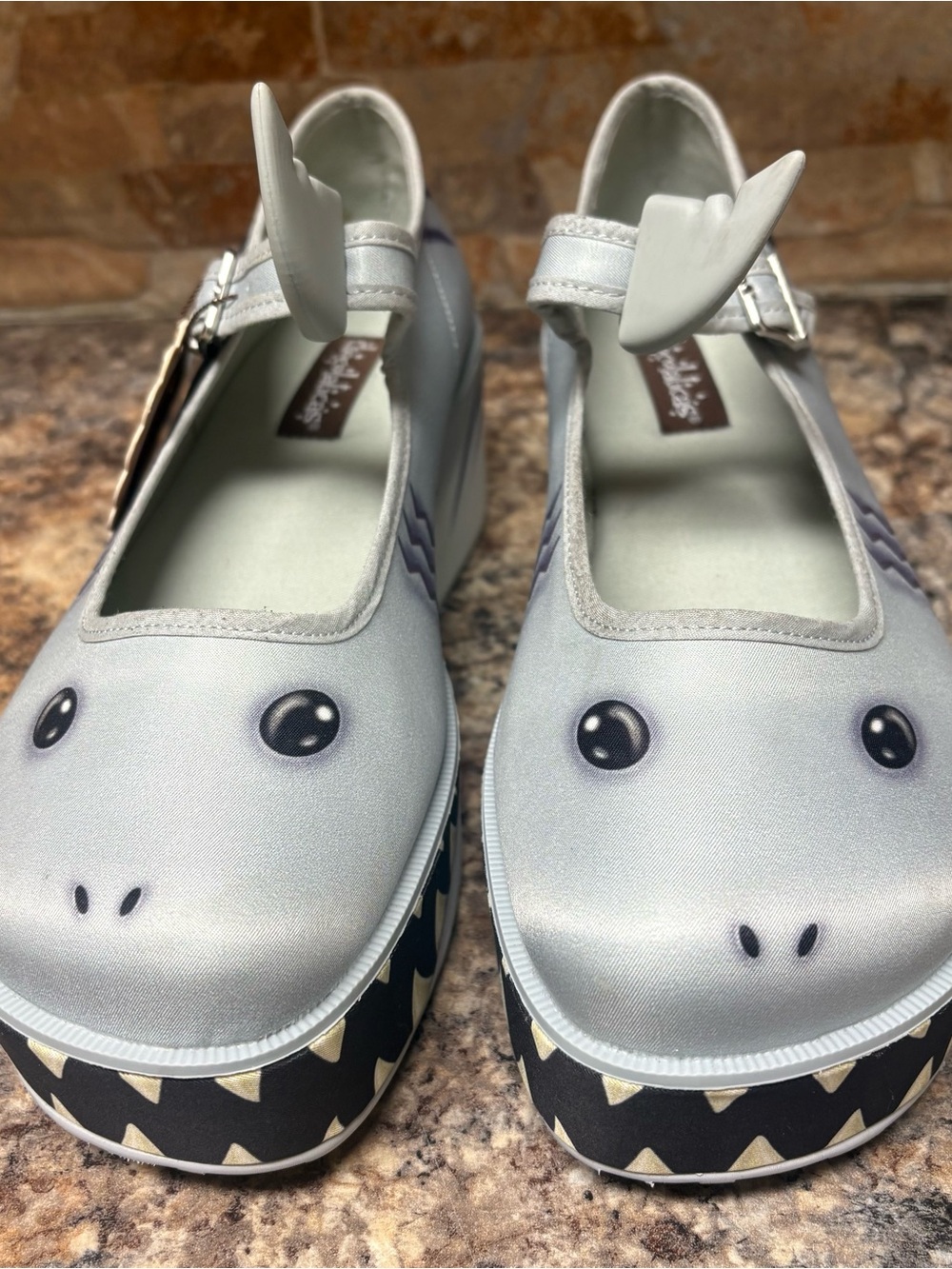 Chocolaticas Rave Mary Jane Platform Shark shoes Size 10 - Picture 3 of 9